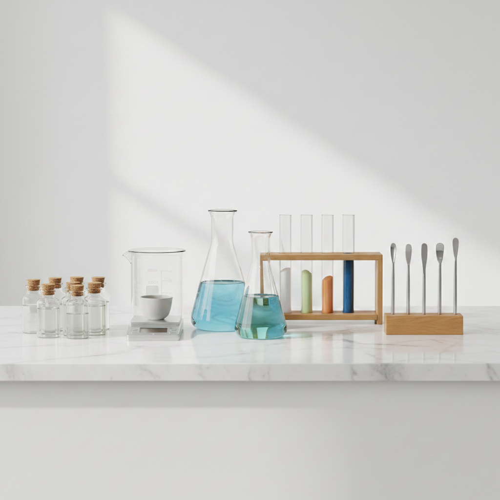 Kit completo de experimentos de química con reactivos seguros